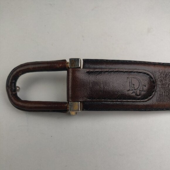 Vintage Stamped Christian Dior Aniline Leather Belt main image 4